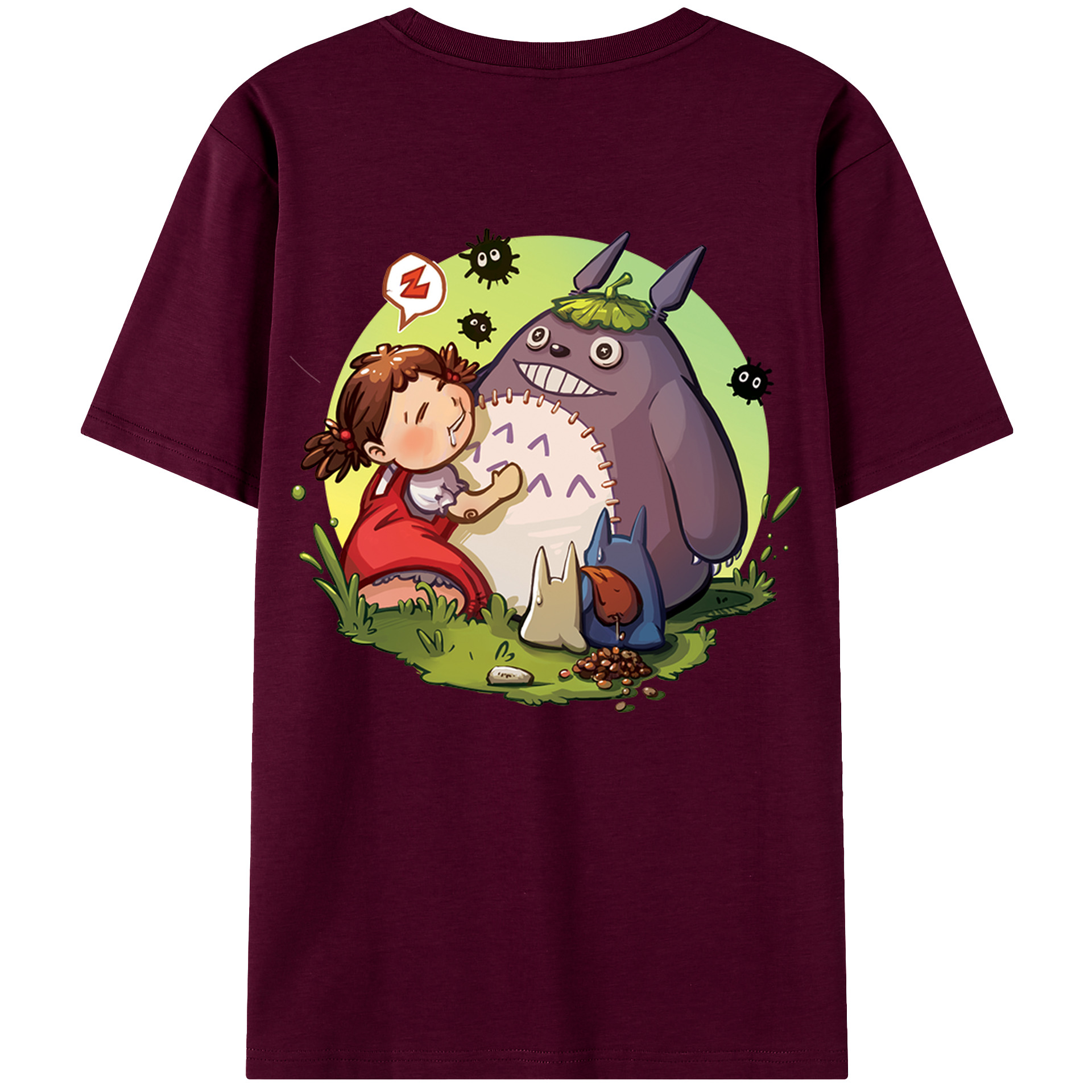 （画像用） となりのトトロ 草壁メイ 草壁サツキ My Neighbor Totoro Satsuki Kusakabe Mei Kusakabe レディース半袖Tシャツ(バックプリント)